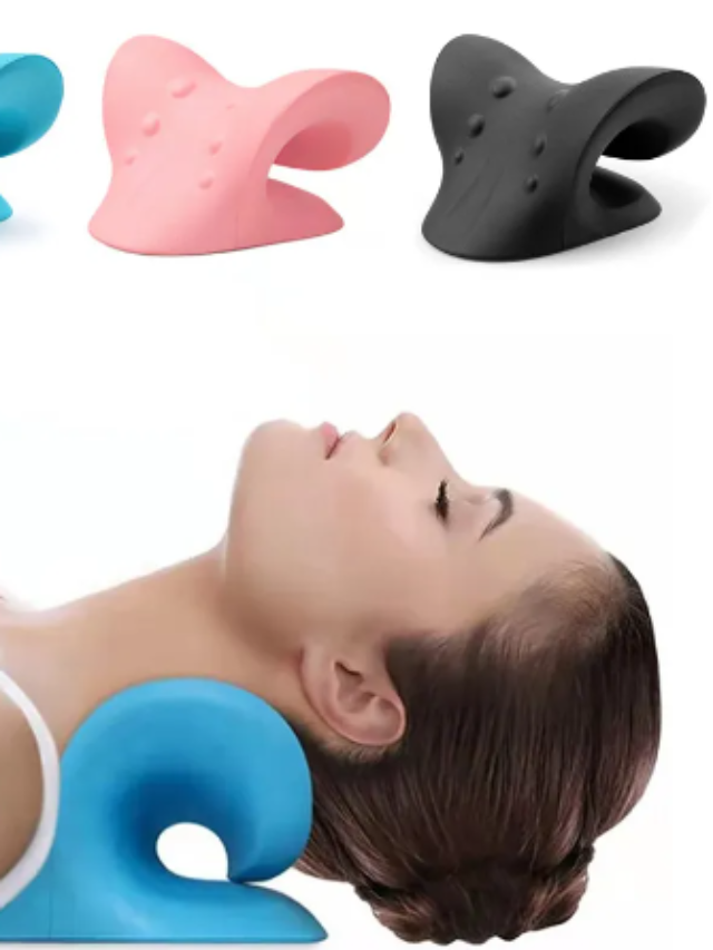 Cervical Massage Traction Pillow Cervical Massage Corrector Cervical Vertebral Restoration Relaxation Anti-bow C-Type Home Fitness Equipment